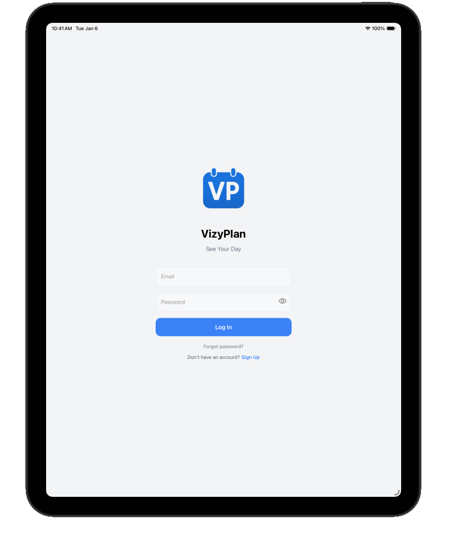 Personalized visual routine on tablet